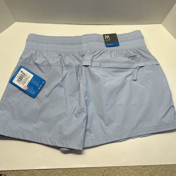 NWT Columbia Women's Boundless Trek Active Shorts - 3” Inseam Size M Light Blue - Picture 5 of 8
